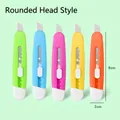 Set di mini taglierini portatili telescopici in 5 vivaci colori pastello - Stile a Testa Rotonda (3892) / 9cm x 2cm