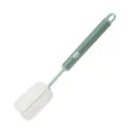 Long handle cup cleaning brush with sponge head, green variant for deep bottle cleaning. - Green