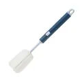 Long handle cup cleaning brush with detachable sponge head for water bottles and glassware. - Blue