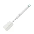 Long handle cup sponge cleaning brush, white and green design for deep bottle washing. - White