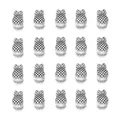 Perles ananas en alliage argenté breloques DIY pour bracelets et fabrication de bijoux. - Perle Grand Trou Ananas (T6931) / 10 Pièces/Paquet / Argent antique