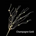 Champagne gold glitter dragon beard branches for 43cm Christmas tree decoration - champagne gold with fruit