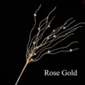 Close-up of 43cm rose gold glitter berry branch used for Christmas tree decoration - Light rose gold with fruit
