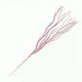 Sparkling pink glitter decorative branch for Christmas tree and floral arrangements 43cm - silver (without fruit)