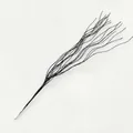 Decorative black glitter dragon's beard branch for Christmas tree decor, 43cm length - Black (without fruit)