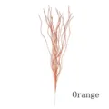 43cm orange glitter curly dragon beard decorative branch for Christmas tree or vase - Orange (without fruit)