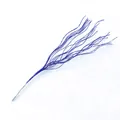 43cm blue glitter dragon beard branch for Christmas tree decoration and festive DIY craft - Red (without fruit)