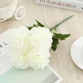 Artificial white chrysanthemum silk flower bouquet for home wedding and party decoration. - White