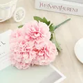 Artificial pink chrysanthemum flower bouquet for modern home decoration and wedding party setup. - Pink
