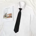 Black tie and white shirt set school style classic outfits for daily wear SKU item - Handmade Style / 8*145cm / Fine Stripe Black