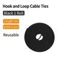 Rotolo di fascette stringicavo in velcro nero, lunghezza 3 metri per gestione cavi - Largo 0,8 cm * Lungo 3 m / Nero