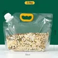 Durable transparent food storage spout pouch with handle, 2.5kg capacity for grains - 2.5kg [Extra Thick]