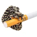 Vintage leeuwenkop sigarettenhouder ring, retro brons metalen rookring voor heren en dames. - 10