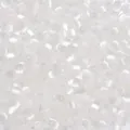 Vue detaillee de perles de verre oeil de chat blanches en vrac pour la creation de bijoux DIY. - 4X6mm (30g Environ 200 Pièces) / Beige Monogramme Ovale