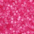 Perles de verre œil de chat rose pour fabrication de bijoux DIY, accessoires brillants. - Rouge Rose Ovale