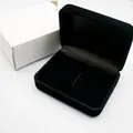 Caja de regalo negra de terciopelo para pisacorbatas con estuche blanco, elegante almacenamiento. - Caja de regalo de 1 pieza
