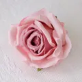 Artificial rose flower head light dusty pink 10cm silk floral for wedding decor DIY craft - Dusty Pink