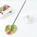 Fleur anthurium artificielle tige seule plante plastique pour decor interieur mariage fete - D213A Vert