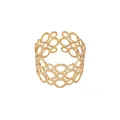 Europäischer Stil Metall Serviettenring gold hohler Serviettenhalter für Tischdeko. - Schmaler Geometrischer Rundlochstil (Z1038-2) / Z1038-2