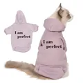 Cute cat fleece hoodie warm pet clothes soft winter apparel for small dogs and cats purple - Light Purple