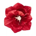 Grande fiore in carta crespa rossa per decorazione di nozze e feste, fiore artigianale. - 20cm / Rosso Vivo