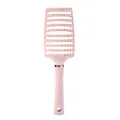 Professional pink vented hairbrush for voluminous hair styling and scalp massage - Pack of 2 / Pink