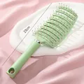 Curved vent hairbrush in mint green finish, 23cm long - Standard Style (4260) / Green
