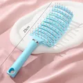 Professional light blue curved vented hairbrush for detangling and styling 23cm - Standard Style (4260) / Blue
