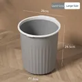 Papelera doméstica grande gris tranquilo con 26 cm de diámetro y 29,5 cm de altura - Grande Gris