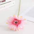 Fiore di gerbera rosa artificiale singolo gambo corto decorazione floreale soggiorno casa - Rosa