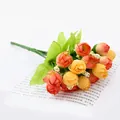 Artificial mini rose flower bouquet for wedding decoration bridal hand holding props - Chunxing Sunset