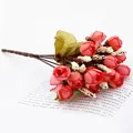 Artificial mini rose flower bouquet for wedding decoration and studio photo shooting props - Qiuxing Pink