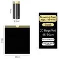 Black thickened drawstring trash bags 20pcs per roll 45x50cm for kitchen waste - 2 Rolls (40 Pieces) / Black