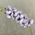 Purple 9-head 3D artificial Phalaenopsis orchid flower variant, soft rubber floral decoration. - Pale Blue
