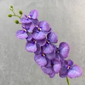 Artificial purple orchid flower stem 9 heads fake phalaenopsis for wedding home decor - Light Purple