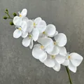Artificial white phalaenopsis orchid stem variant for home decor and wedding arrangement - Pure White