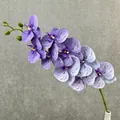 Artificial 9-head Phalaenopsis orchid branch purple speckled fake flower for home decor. - Lilac