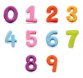 Detailed shot of colorful embroidered number patches, numbers 0 to 9 for DIY clothing decor. - Full Number Set(DW9964)