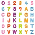 Toppe ricamate colorate con lettere e numeri, disposizione ordinata, accessori per abbigliamento. - Set di Numeri e Lettere DW9964 (DW9964)
