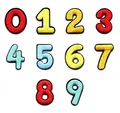 Colorful embroidered number patches 0 to 9 detail view, ideal for clothing repair. - Full Set (0-9)