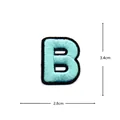 Embroidered blue letter B patch iron on badge apparel DIY accessory clothing repair patch name - Letter B