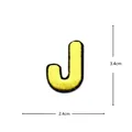Yellow letter J embroidered patch iron on badge clothing sewing accessory DIY clothing patch - Letter J