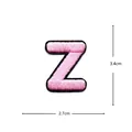 Pink letter Z embroidery patch iron-on apparel accessory DIY clothing badge decor - Letter Z