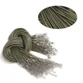 Green waxed cord necklace with lobster clasp DIY handmade jewelry accessories detailing - Army Green Cord with Silver Clasp / 45+5cm 1.5mm / Army Green
