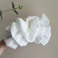 White pleated hair claw clip fluffy cloud hair accessory elegant styling clip for women - White