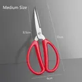 Forbici domestiche in acciaio inossidabile rosso taglia media lunghezza totale 17 cm - Stile Medio (17CM)