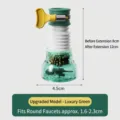 Rotatable kitchen faucet aerator extender with splash-proof filter in luxury green finish - Upgraded 2nd Gen / Luxury Green
