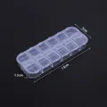 Transparent plastic storage box, multi-compartment organizer for beads and small parts. - 12-Grid Box