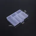 Clear plastic storage box with multi compartments, ideal for sorting beads and small accessories. - 6-Grid Box