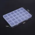 Clear plastic storage box with multi-compartments for small items, beads, and parts. - 24-Grid Box